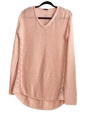 🆕 IILANCO Blush Pink Cotton Blend Knitted Sweater!!!  NWT!!! Size Small